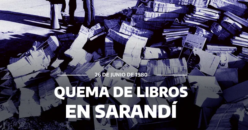 Quema de libros Sarandí