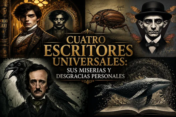 Cuatro escritores universales: sus miserias y desgracias personales