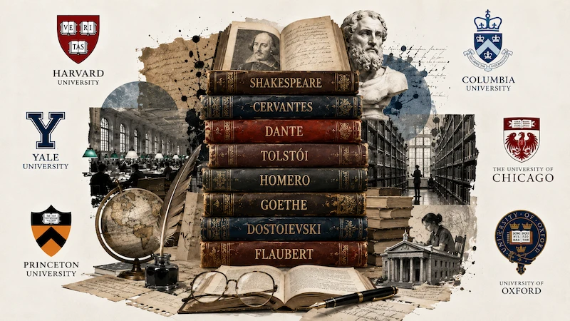 clasicos sobrevalorados que forman el canon literario, los que recomiendan las universidades de E.U.