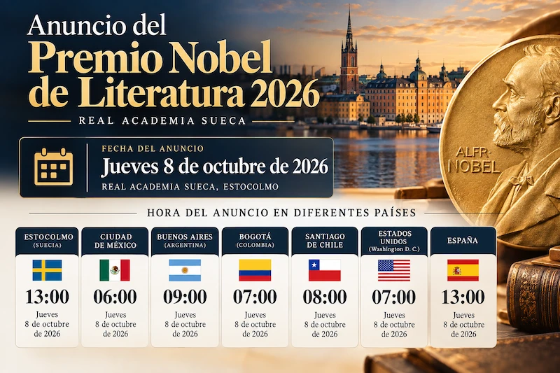 Distintos horarios - premio nobel de literatura